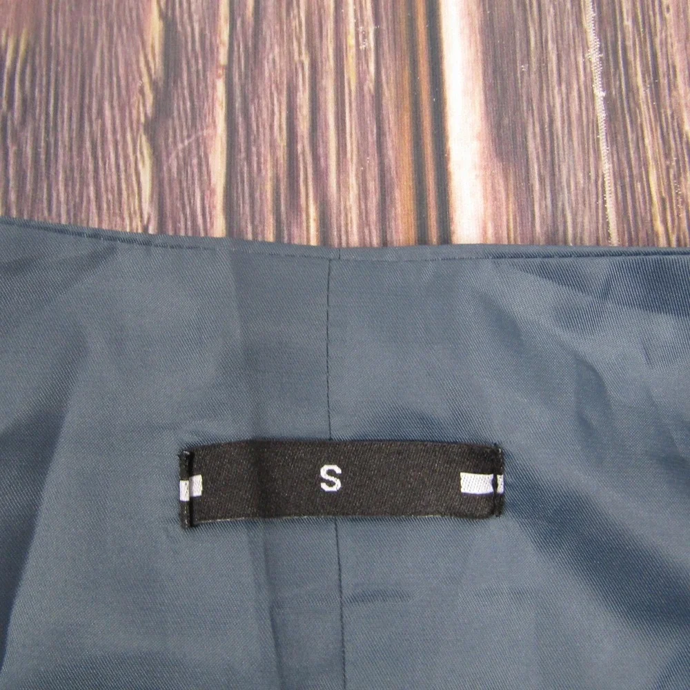 Suit Vest Mens‎ S Blue Solid Polyester Viscose 3 Piece Belted Formal Waistcoat